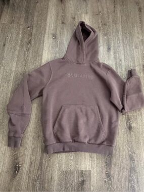 Oner Active Brown Hooded Pullover Sweatshirt